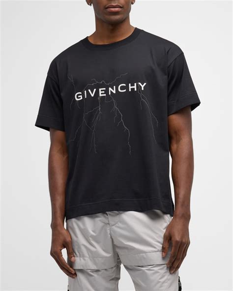 givenchy lightning shirt|Givenchy Men's Lightning Logo Boxy T.